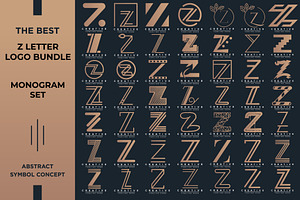 Letter Z Logo Bundle ZZ Monogram Set, a Branding & Logo Template by Pixel Design