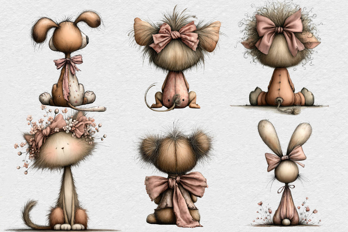 Whimsical Spring Back View Animal, an Illustration by DreamCafeArt (Photo 6 of 6)