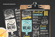 FREE! Trifold + Bagel Sandwich Menu, a Brochure Template by BarcelonaShop (Thumbnail 1 of 5)