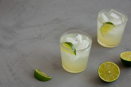 Homemade Cold Refreshing Iced Limeade in a Glass, side view. Cop, a Food & Drink Photo by LiudmylaChuhunova