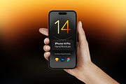 Hand Mockups iPhone 14 Pro & normal, an iPhone Mockup by Pierre Borodin (Thumbnail 10 of 10)