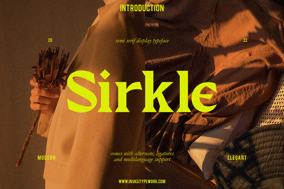 Sirkle - Semi Serif Display, a Serif Font by Invasi Studio (Photo 1 of 11)