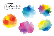 Set of 5 watercolor splashes, a Texture Graphic by Olga Proz (Thumbnail 2 of 3)
