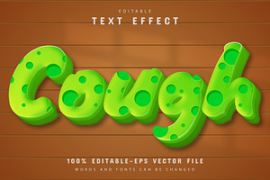 Cough Text Effect Editable