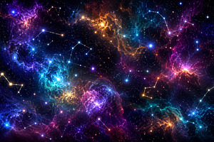 Colorful Galaxy Zodiac Constellation, a Background Photo by Hamza067
