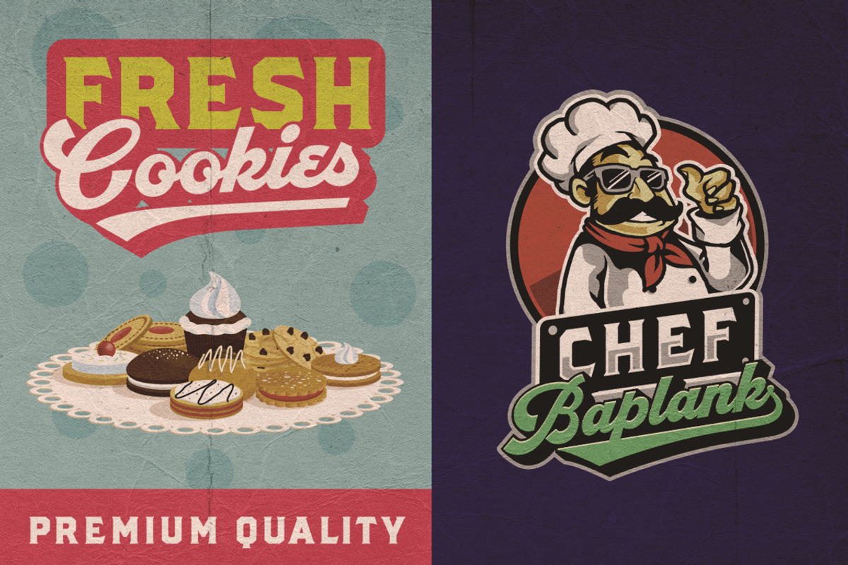 Retrofunk - Script & Serif, a Script Font by Hendra Pratama (Photo 11 of 14)
