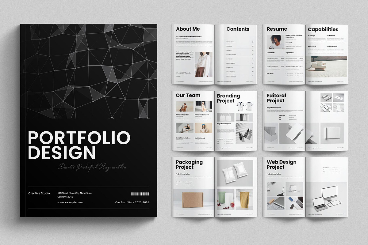 Portfolio Brochure Template Design, a Brochure Template by E-Type