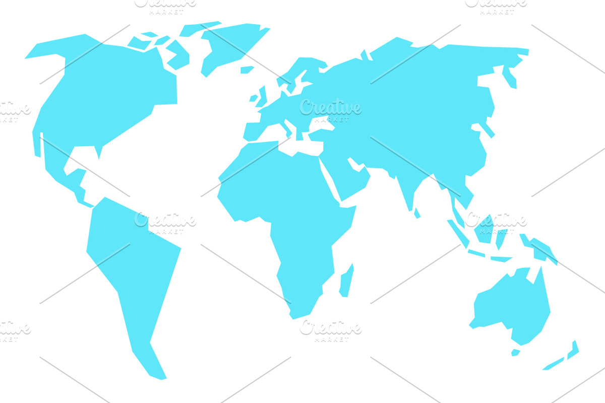 World simple map any formats, an Illustration by Ilia Design