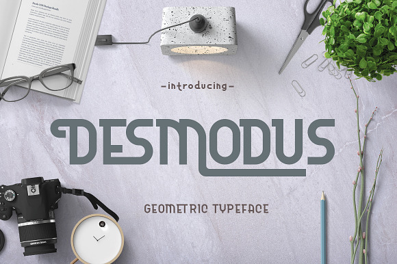 Desmodus - Geometric Typeface preview 8