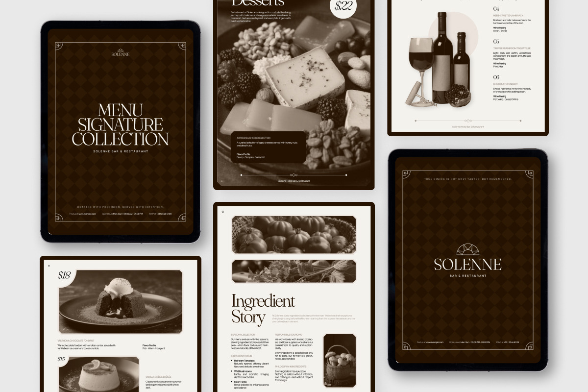 Restaurant Brochure Dark Edition, a Brochure Template by productype1 (Photo 5 of 6)