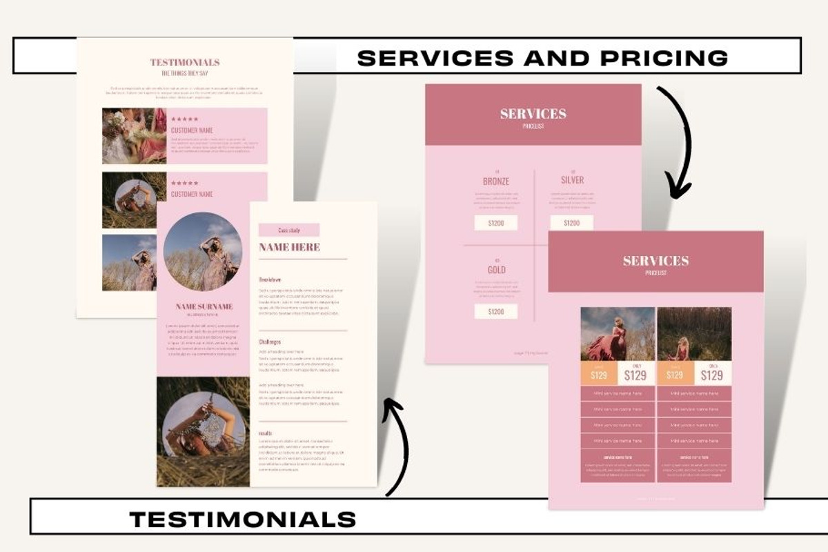 Pricing Guide - Pink Boho, a Templates & Theme by Freedom Business Shop (Photo 4 of 11)