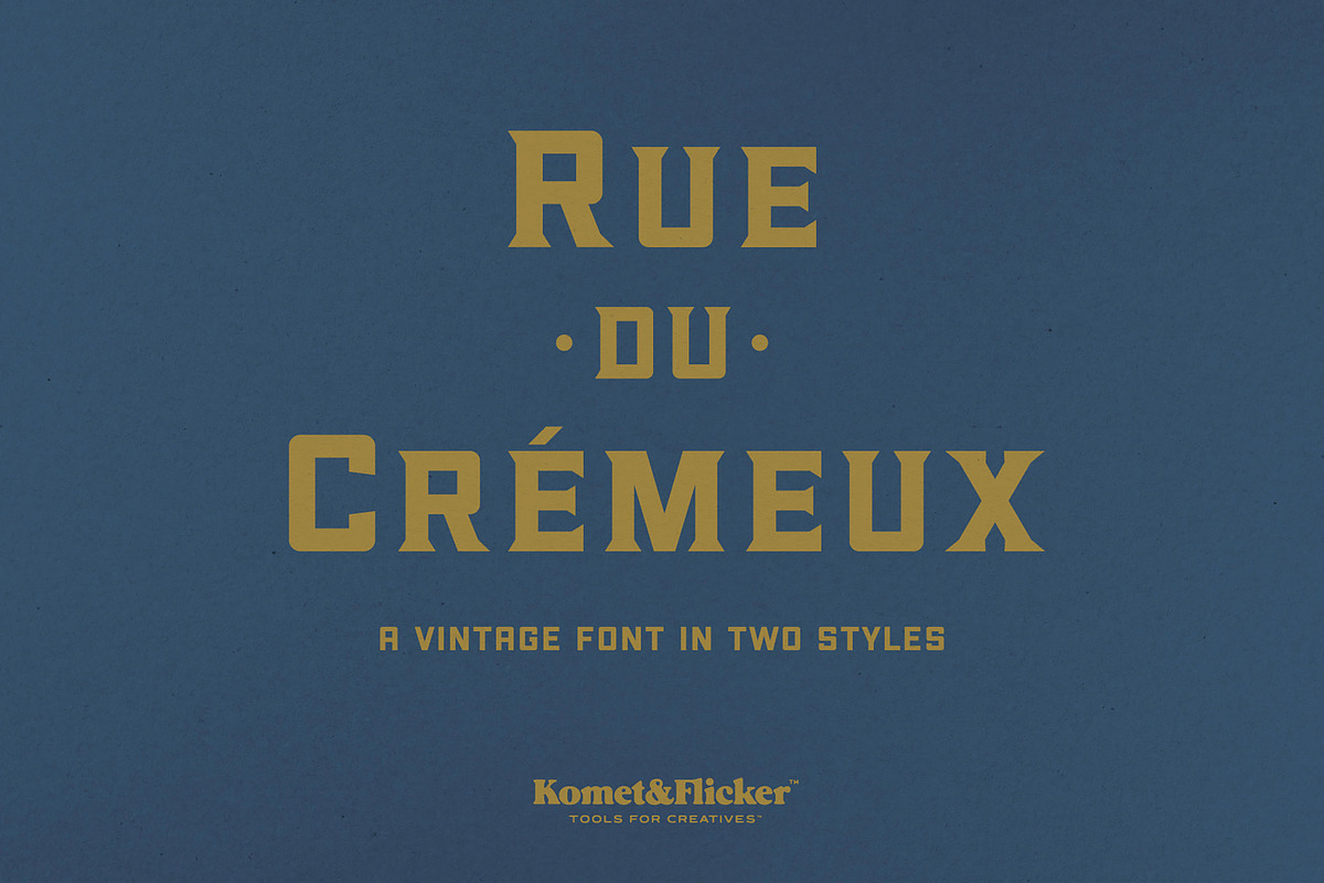 Rue Du Cremeux, a Slab Serif Font by Komet & Flicker (Photo 1 of 13)