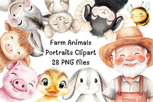 Farm Animals Clipart Bundle, an Animal Illustration by PassionPNGcreation