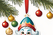 10 Festive Clown Ornaments Bundle, an Illustration by ETARA by Mea Hau (Thumbnail 2 of 6)
