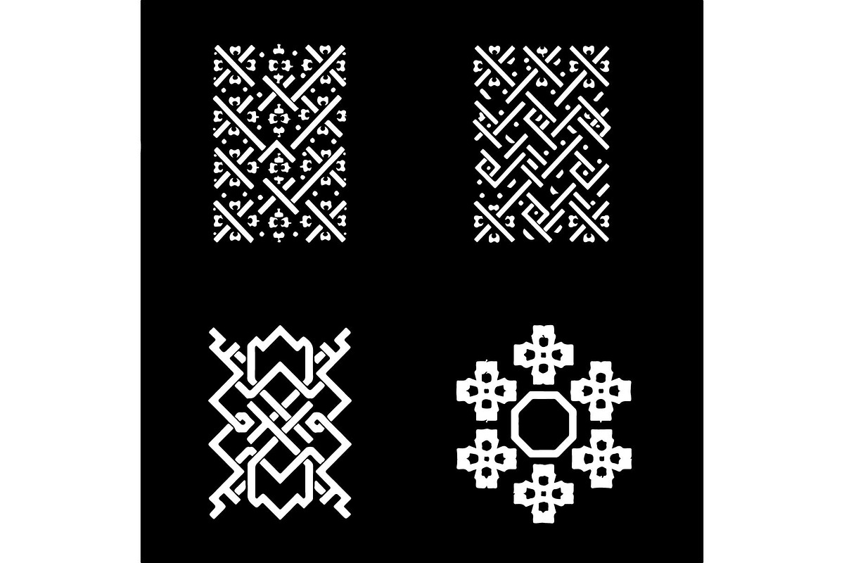 Black Geometric Pattern Panel Set, an Object Graphic by Designer_Momina (Photo 7 of 13)