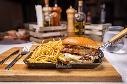 Delicious foie gras burger