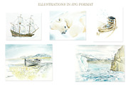Watercolor Oceans, an Animal Illustration by Budogoshch (Thumbnail 5 of 11)
