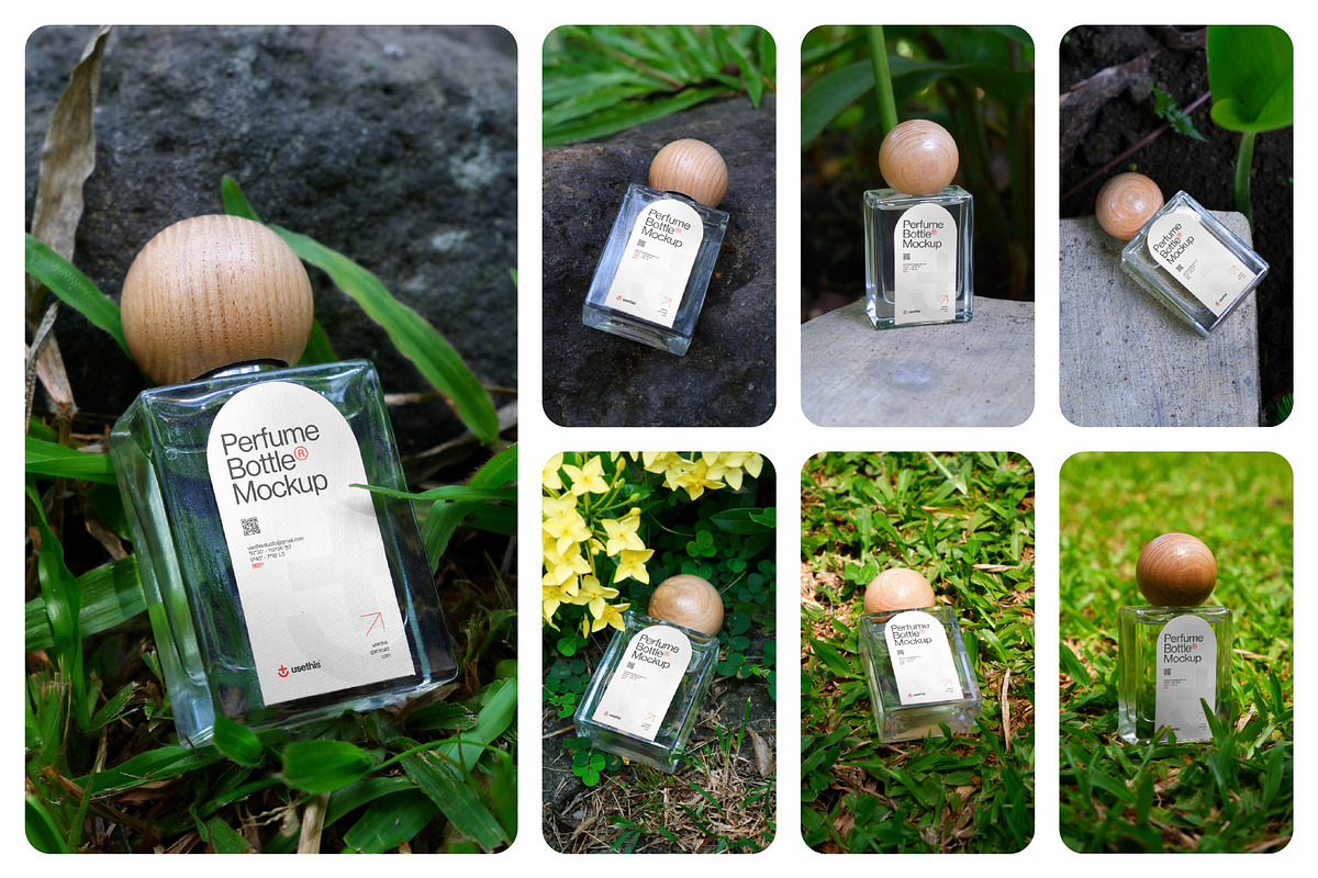 Outdoor Perfume Bottle Mockup Bundle, a Packaging Mockup by Usethis Mockup (Photo 1 of 8)
