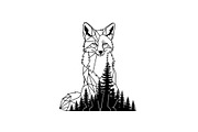 Fox Forest Silhouette Vector Bundle, an Illustration by Creativeshirt (Thumbnail 10 of 31)