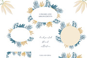 Pastel flowers - patterns and frames, an Illustration by SketchCliparts (Thumbnail 2 of 7)