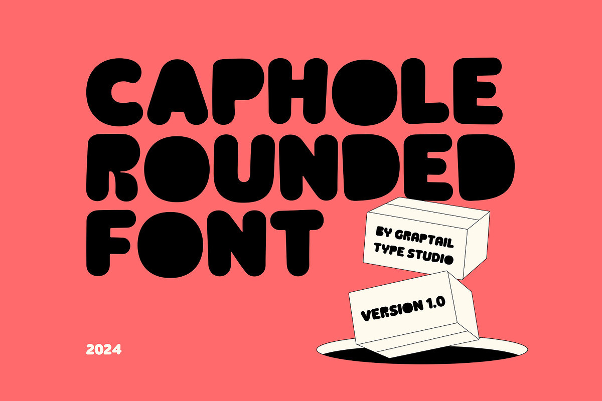 Caphole - Chunky Bold Font, a Sans Serif Font by Graptail (Photo 1 of 15)
