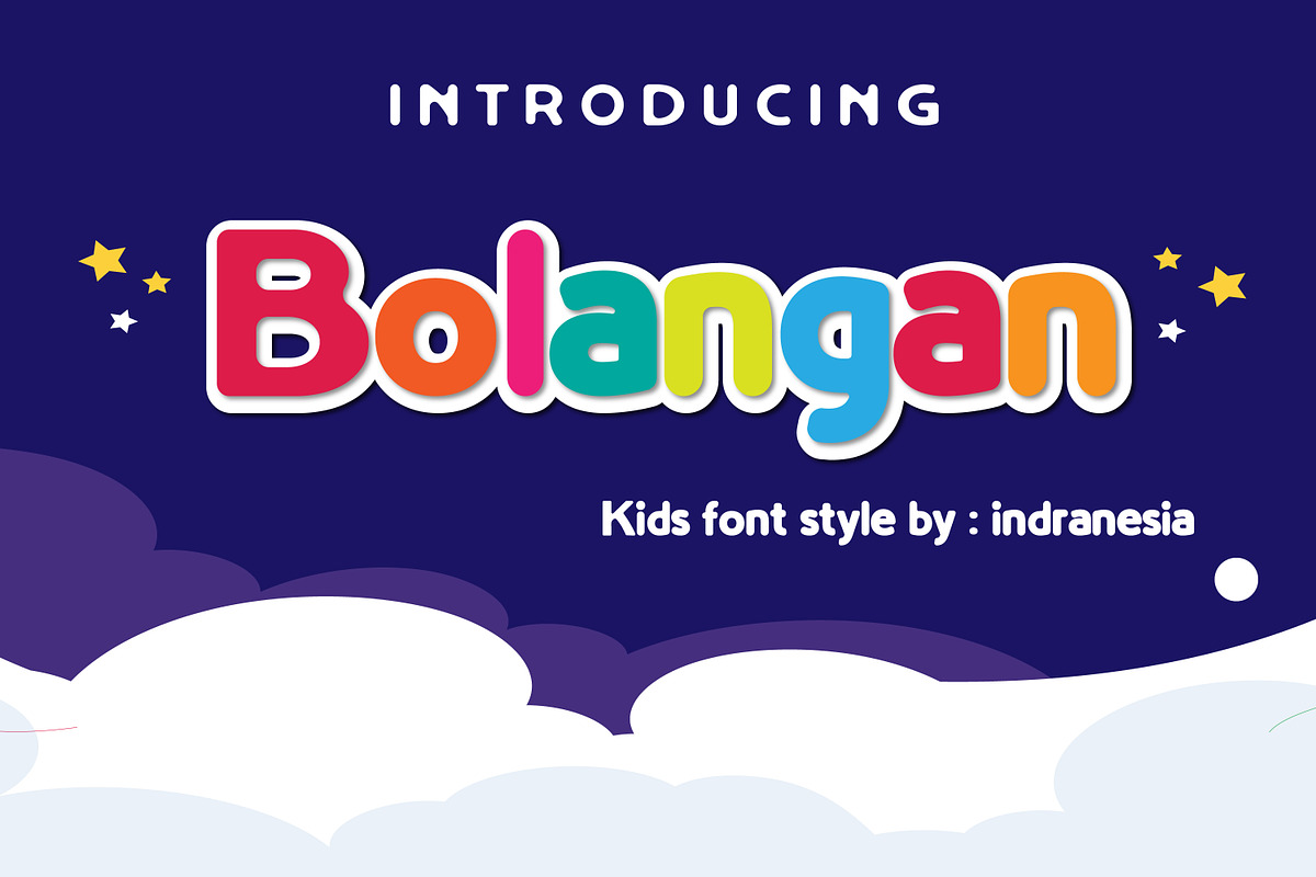 Bolangan Kids font, a Sans Serif Font by indranesia (Photo 1 of 3)