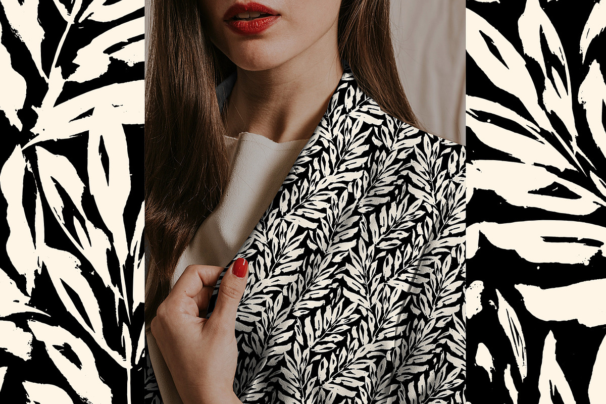 Hand Painted Leaves, a Pattern Graphic by MalyskaStudio (Photo 7 of 13)