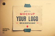 Logo Mockup Card with Tape, a Product Mockup by Custom Scene (Thumbnail 1 of 8)