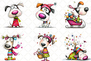 Christmas Dog Clipart, an Illustration by Black Bird Studio (Thumbnail 5 of 6)