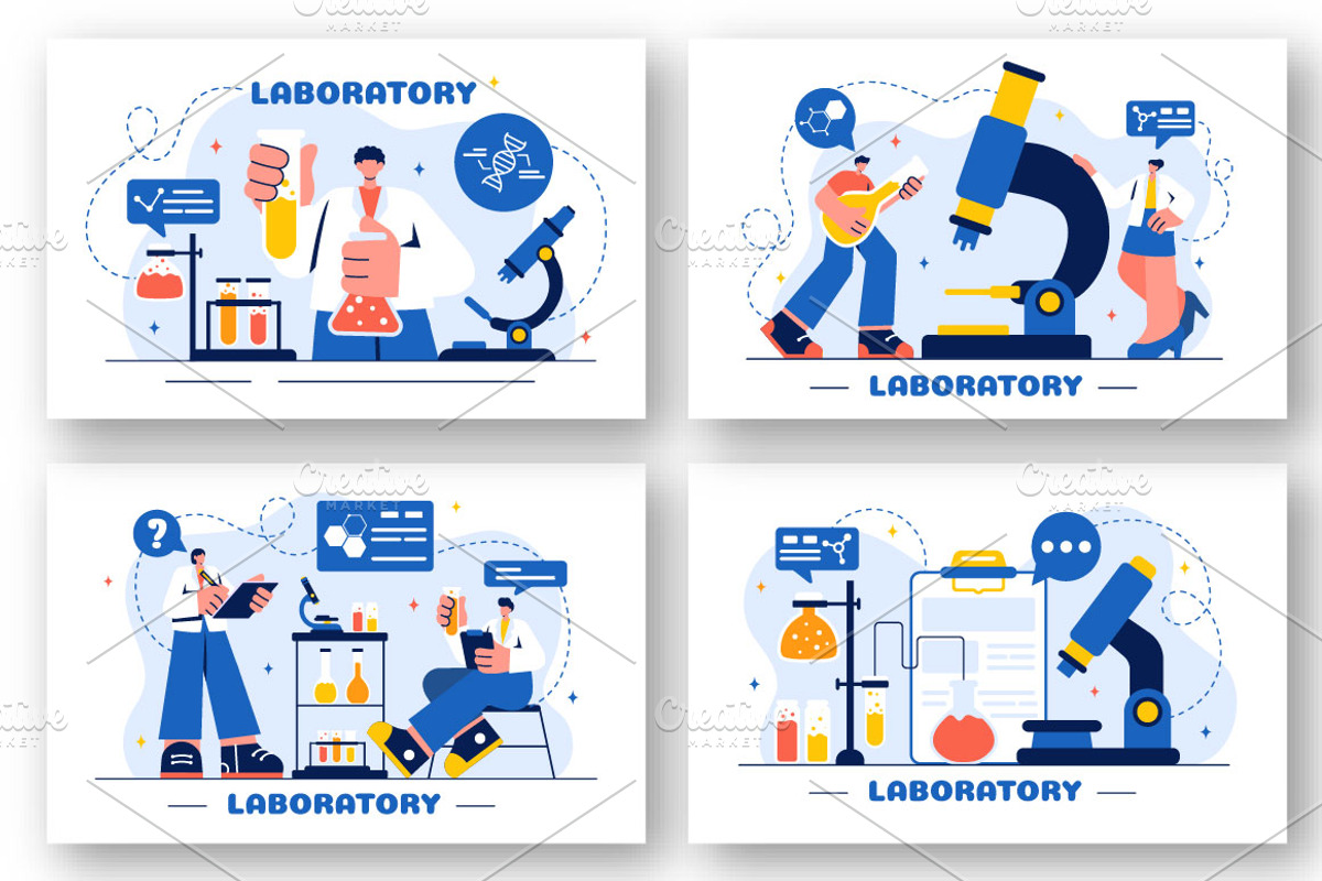 18 Laboratory Science Illustration, a Healthcare Illustration by denayunebgt (Photo 5 of 6)
