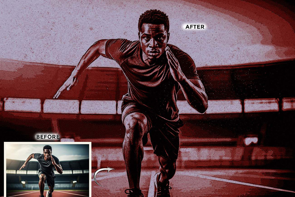 RISOGRAPH POSTER FX Photoshop Action, an Action Add-On by Studio Retouch (Photo 12 of 13)