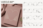 Magnolia Wedding Frames & Clipart, a Decorative Illustration by moja doodle (Thumbnail 3 of 9)
