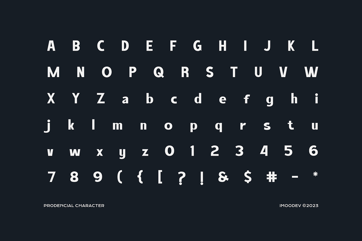 Prodencial - Sans Serif Typeface, a Sans Serif Font by Imoodev (Photo 5 of 5)