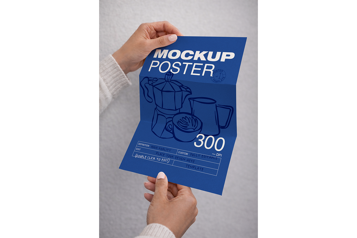 Folded Poster Mockup, an Advertising Mockup by The Rose Project (Photo 2 of 3)