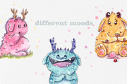 Emotional Monsters - 9 characters, an Illustration by Kristina Crocus (Thumbnail 2 of 4)