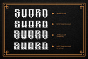 Sword Font Logo Creator, a Serif Font by Harry Kasyanov (Thumbnail 8 of 9)