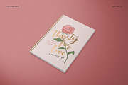A4 Notebook Mockup Set (square holes, a Stationery Template by creatsy5 (Thumbnail 3 of 14)