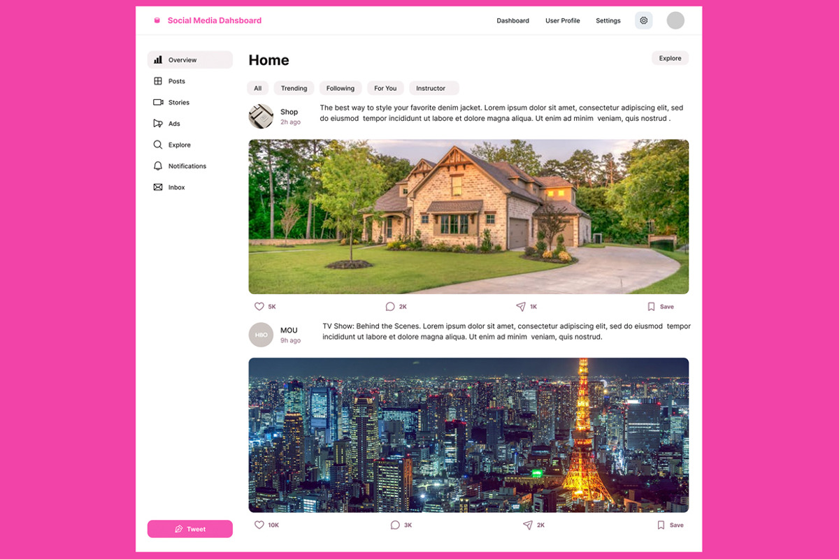 Social Media, Content, Post Web App, an App Template by nagaredesignstudio (Photo 2 of 5)