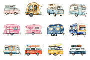 Happy Campers Clipart, an Illustration by Design Market (Thumbnail 2 of 4)