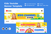 Creative Kids YouTube Banner Design, a Social Media Template by twinstd (Thumbnail 1 of 2)