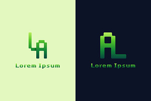 Letters LA and AL Pixel Logo, a Branding & Logo Template by Pray Art Design Studio