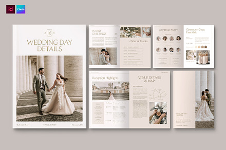 Wedding Day Guide Template, a Brochure Template by BrandPacks