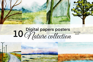 Nature's  Watercolor Background