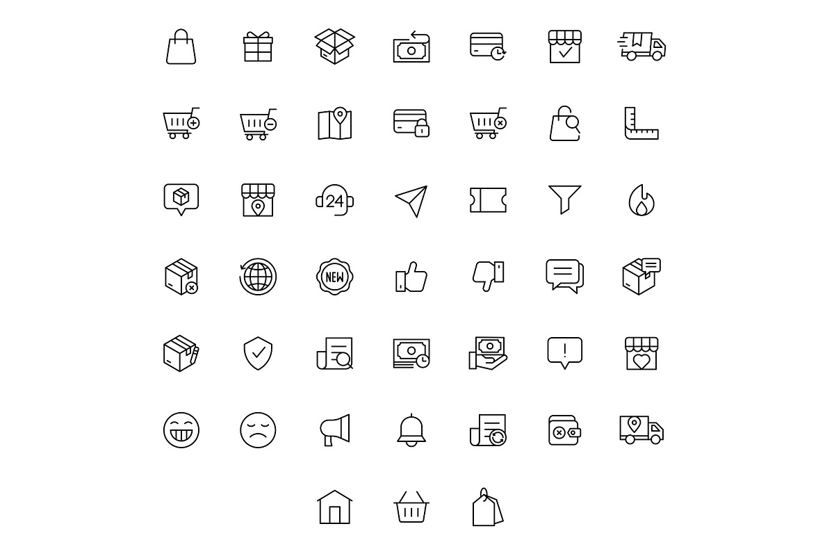 Big E-Commerce / Shopping Icon Set, an Icon by soglamun (Photo 1 of 3)