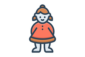 Children toddler color icon, a Duotone Icon by Creative priyanka