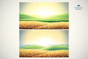 Rural landscape with wheat field, a Food Illustration by Countryside life (Thumbnail 8 of 8)