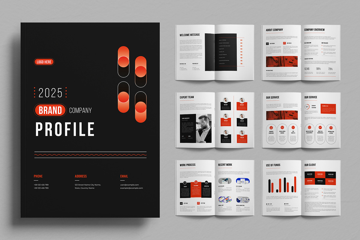 Brand Company Profile Layout, a Brochure Template by ContestDesign (Photo 1 of 3)
