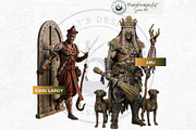 Orishas Pantheon Gods Cliparts, a Person Illustration by ThatsDesignArt (Thumbnail 8 of 16)