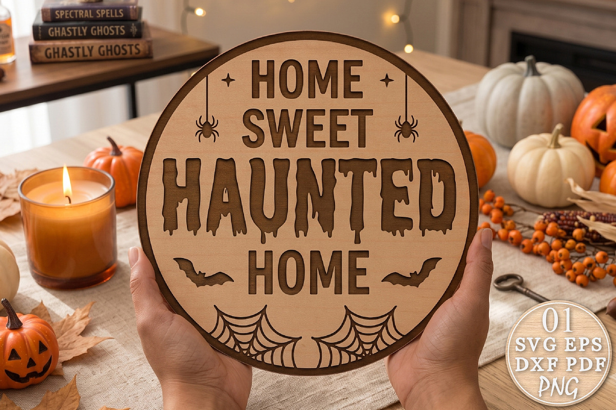Home Sweet Haunted Home Halloween, an Object Graphic by Rose Art (Photo 1 of 3)