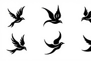 Flying Bird Silhouette Bundle, an Illustration by Designs_River (Thumbnail 8 of 10)